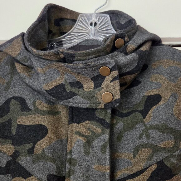 Veronica Beard Camouflage Wool Blend Utility Jacket  S8 - Picture 5 of 15